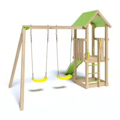 Aire de jeux bois EASY XPERIENCE TRIGANO - 6 enfants