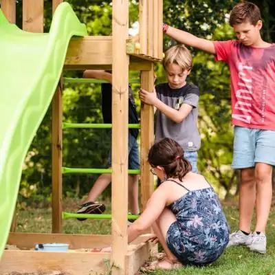 Aire de jeux bois EASY XPERIENCE TRIGANO - 6 enfants