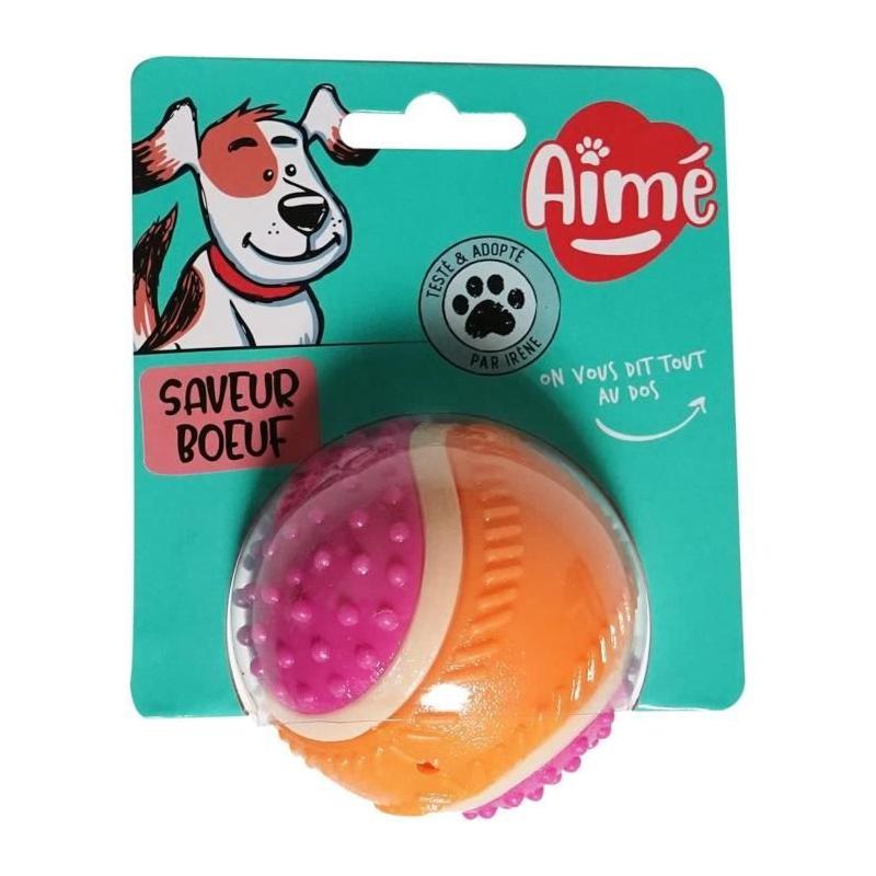 Découvrez AIMÉ 5 en 1 Boeuf : la Balle pour chien gourmande !