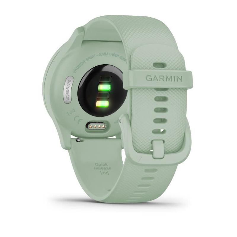 Montre de sport connectée GARMIN Vivomove Sport - Vert d'eau Silver