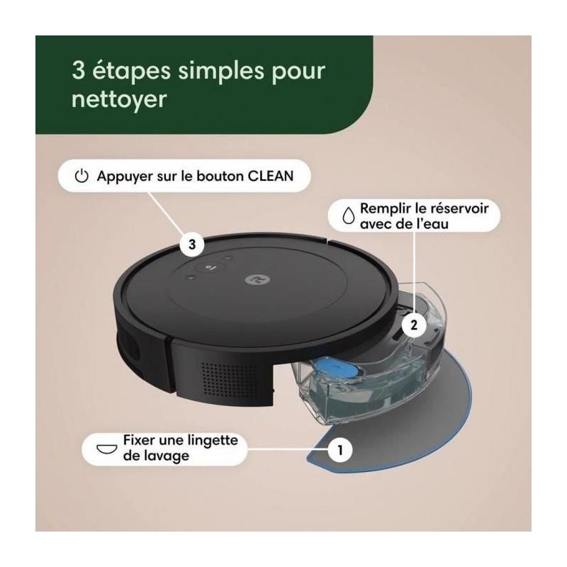 Aspirateur Robot iRobot Roomba Combo 2 Essential - Autovidage et Reprise - 2-en-1 ?