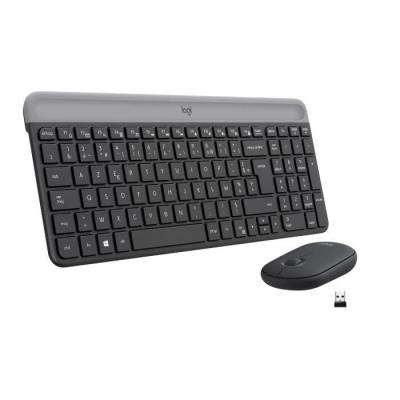Ensemble Clavier Souris Logitech MK470 Slim Noir - Sans fil et Silencieux