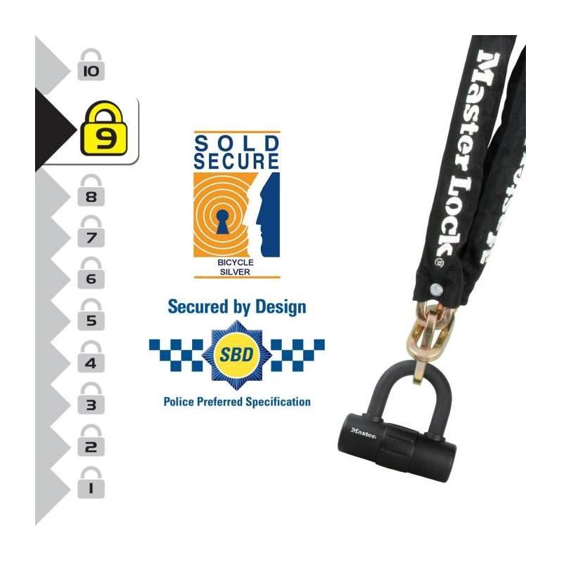 Chaîne Mini U Acier Master Lock 90cm x 10mm - ANTIVOL