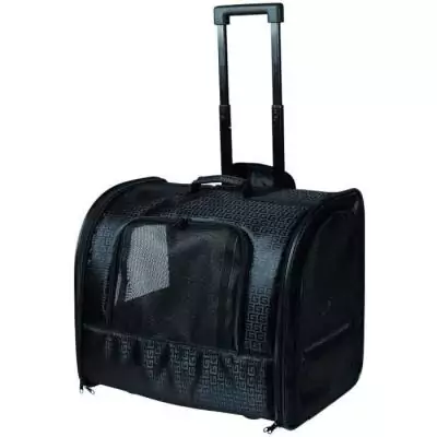Sac à roulettes pour chat et chien - Noir - Pratique et stylé