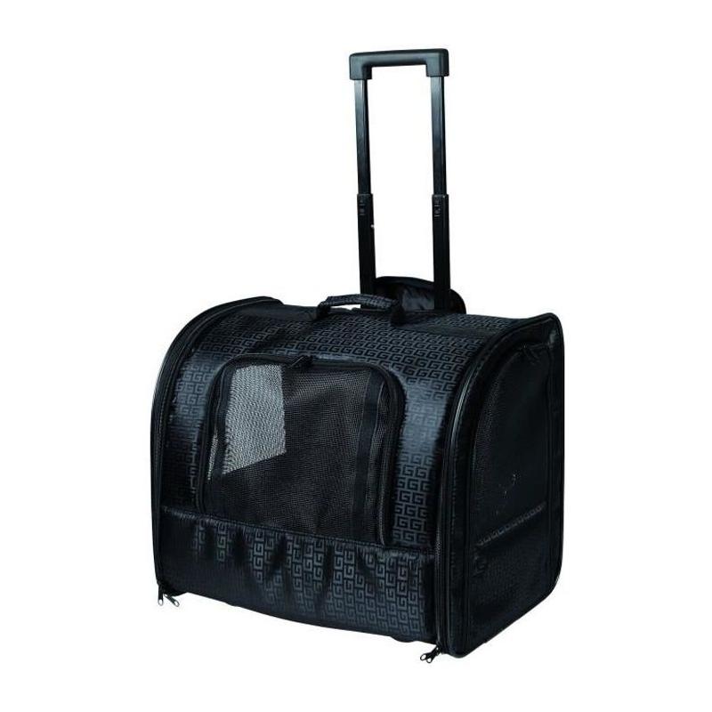 Sac à roulettes pour chat et chien - Noir - Pratique et stylé