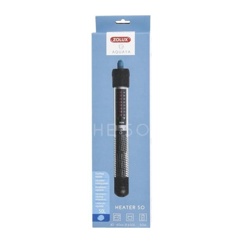 Chauffage d'aquarium Zolux 50 W - Idéal pour poissons exotiques