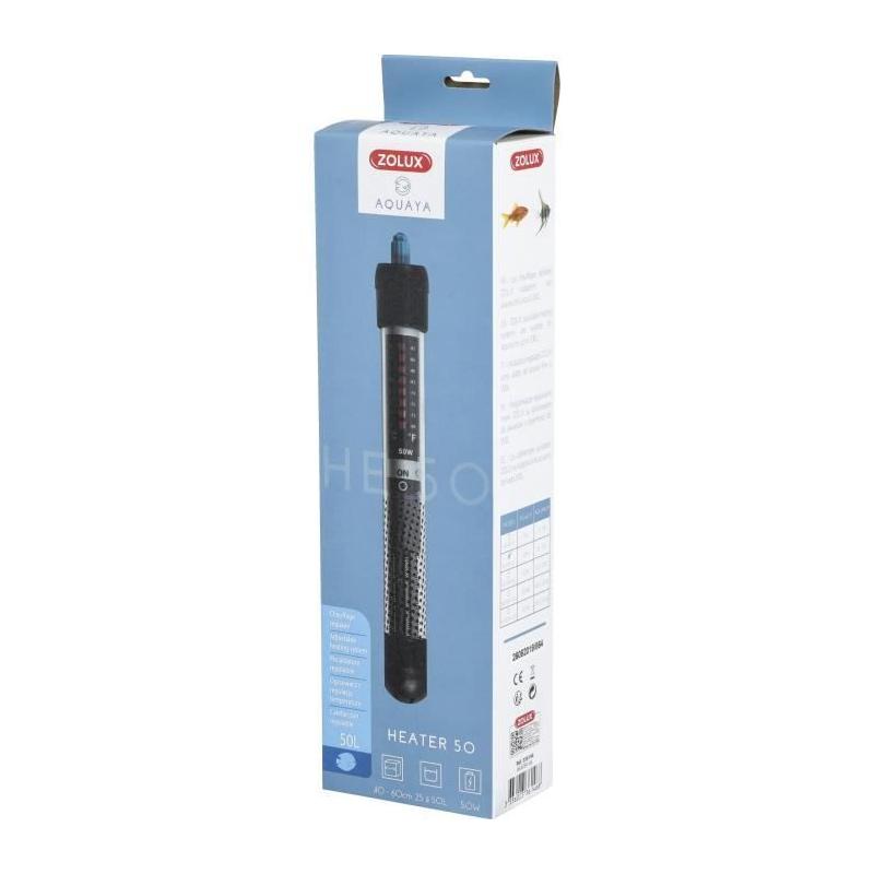 Chauffage d'aquarium Zolux 50 W - Idéal pour poissons exotiques