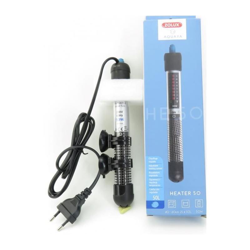 Chauffage d'aquarium Zolux 50 W - Idéal pour poissons exotiques