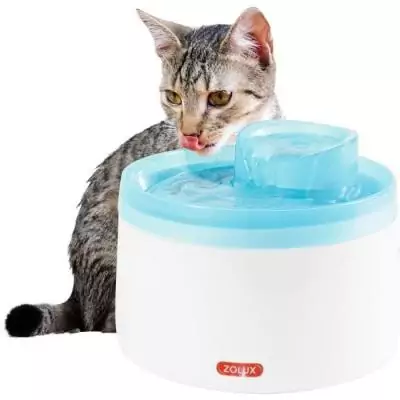 Fontaine à eau Zolux pour chats et chiens - 2 litres - Avec cartouche filtrante