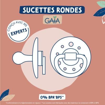 Sucettes Dodie Gaia +6m Sous le Soleil Lot de 2 - Silicone Anatomique