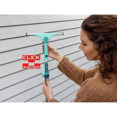 Raclette vitres 2-en-1 LEIFHEIT M Pro Reach - 28 cm - Turquoise
