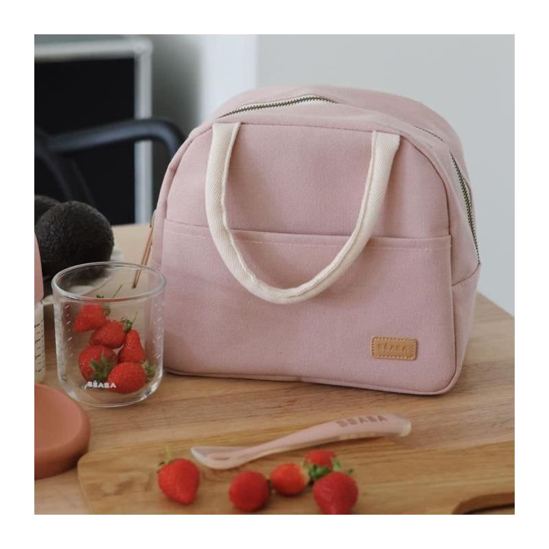 Sac repas isotherme BEABA - Rose poudre - Conservation Repas