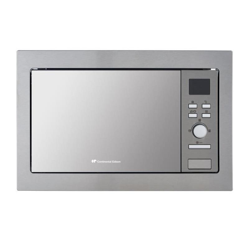 Micro-ondes grill encastrable 25L Continental Edison - Argent
