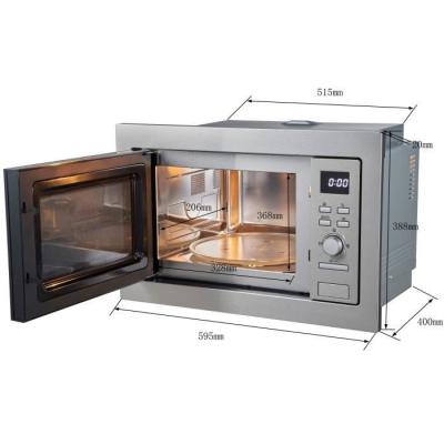 Micro-ondes grill encastrable 25L Continental Edison - Argent