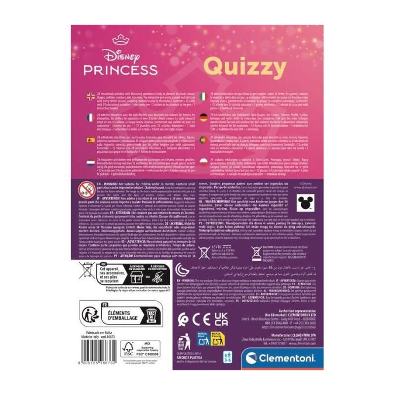 CLEMENTONI - Quizzy - Princess : Jeu de Puzzle Éducatif