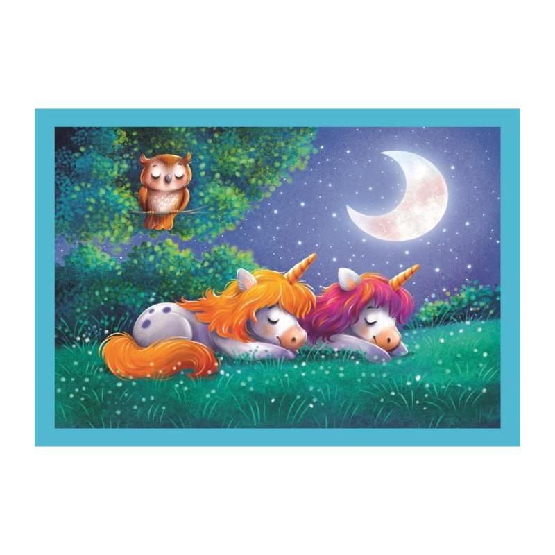 Puzzle 4 en 1 - Une journée magique avec les licornes