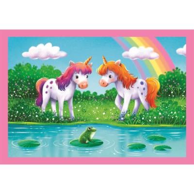 Puzzle 4 en 1 - Une journée magique avec les licornes