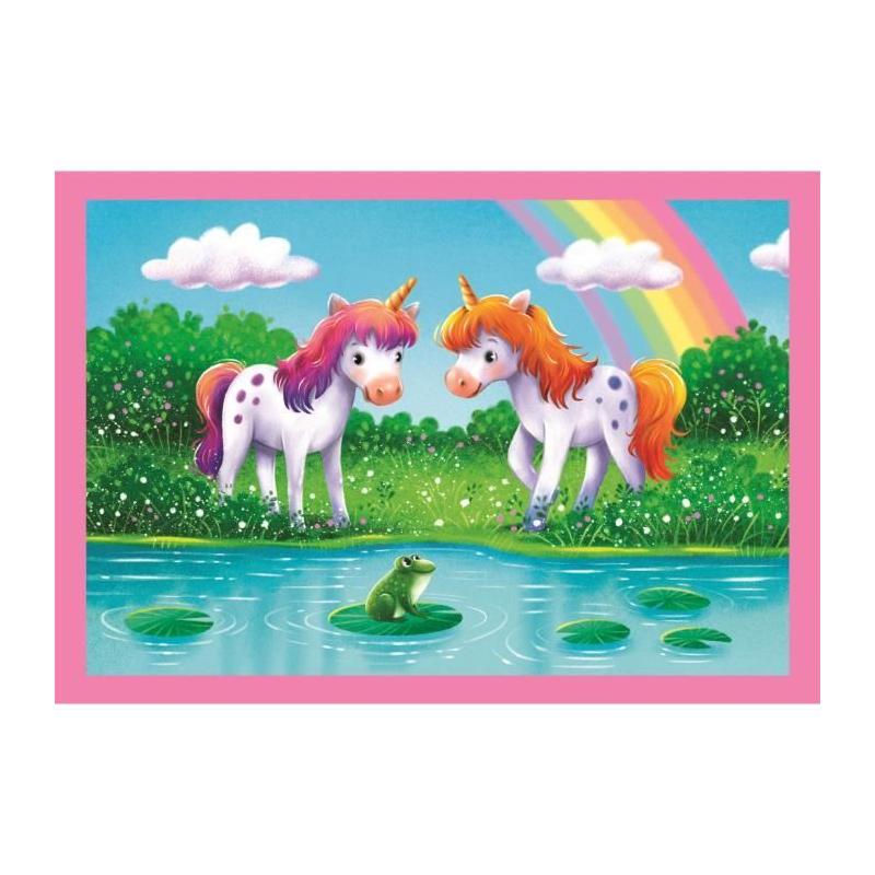 Puzzle 4 en 1 - Une journée magique avec les licornes