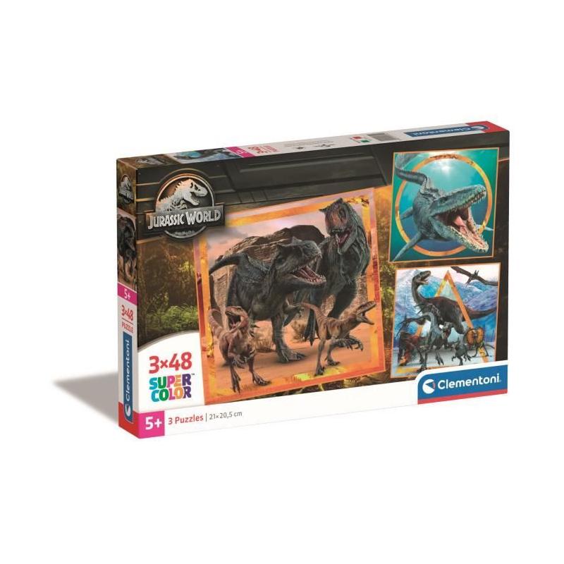 Puzzle 3x48 pièces Jurassic World - Fascinant!