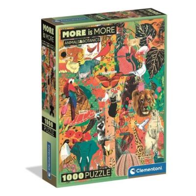 CLEMENTONI - Puzzle Compact 1000 pièces Animaux & Botanique
