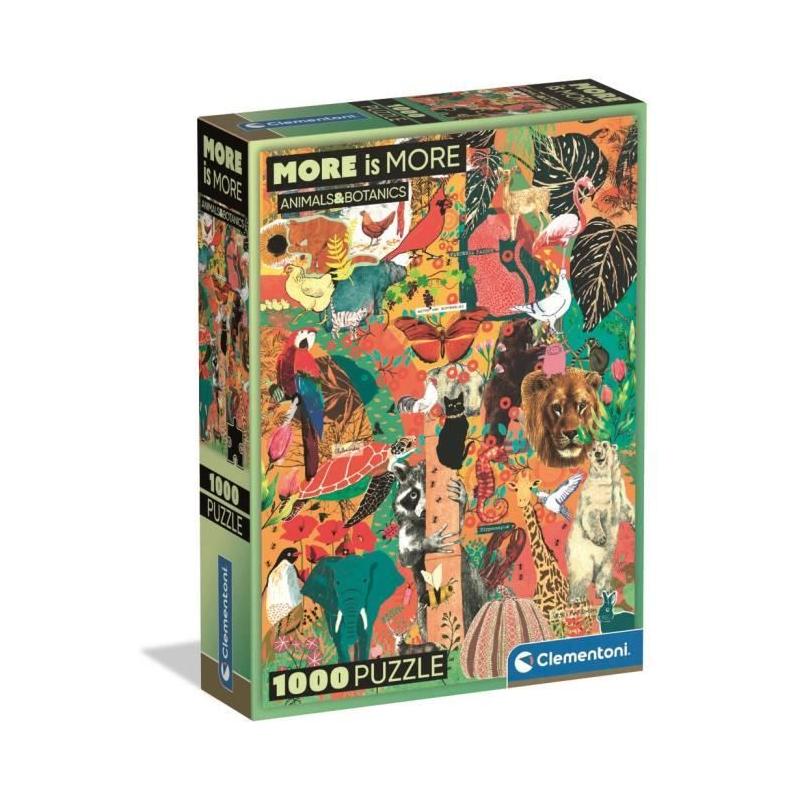 CLEMENTONI - Puzzle Compact 1000 pièces Animaux & Botanique