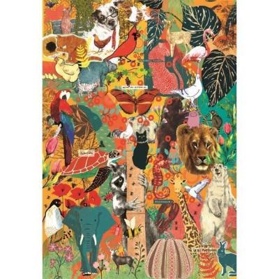 CLEMENTONI - Puzzle Compact 1000 pièces Animaux & Botanique