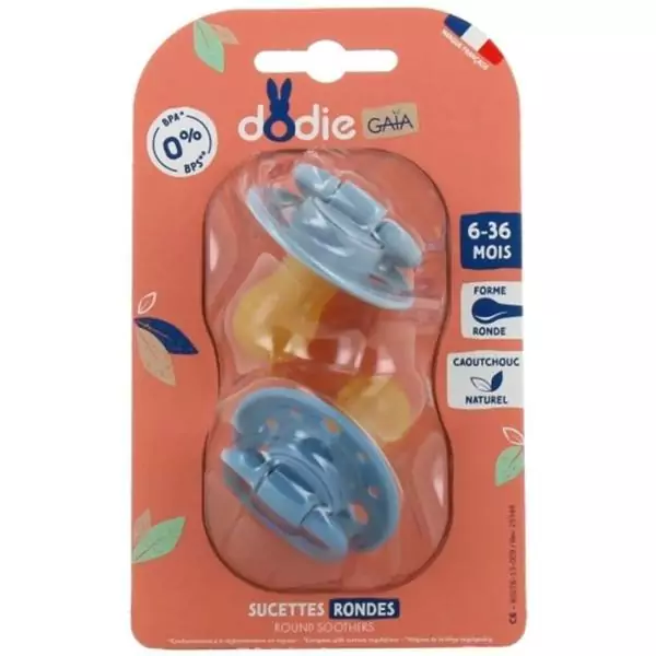 Duo sucettes caoutchouc - DODIE - GAIA - 6/36 mois - Ciel étoilé