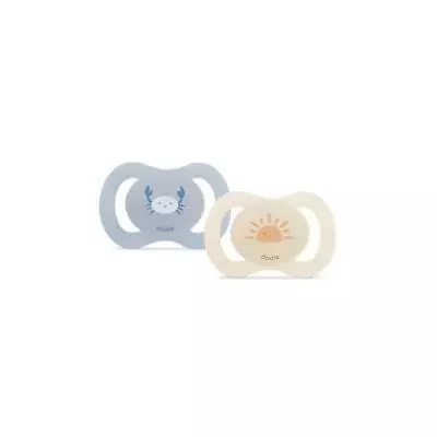 Sucettes anatomiques Dodie pour nouveau-nés - 0/2 mois - Format Crabe