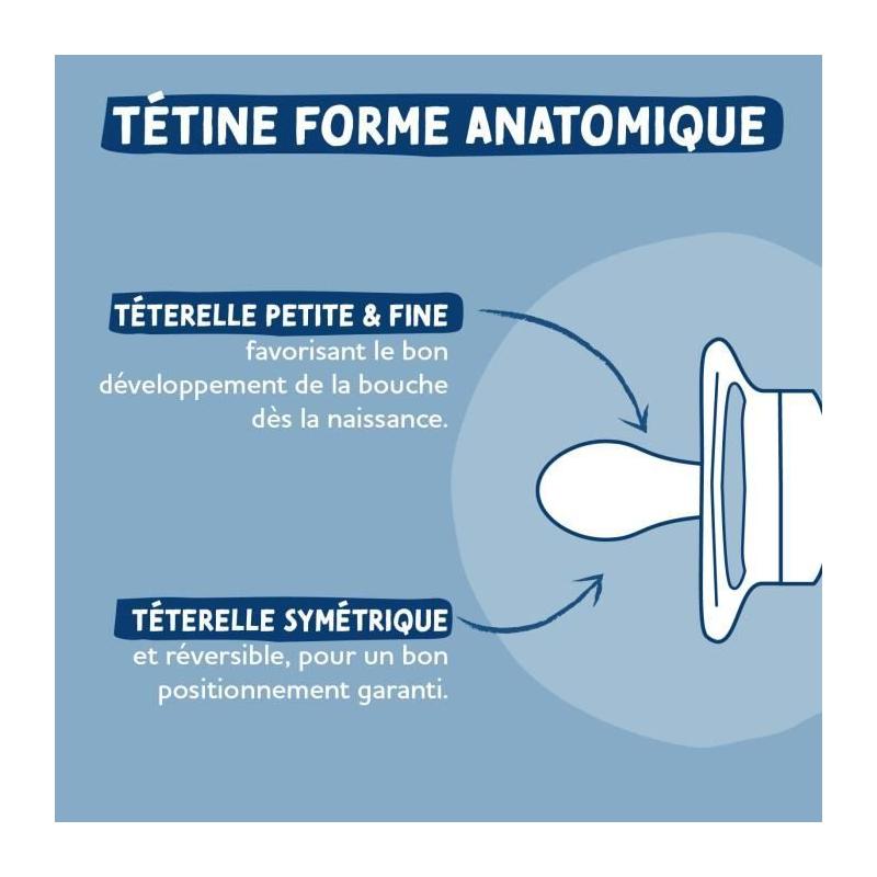 Sucettes anatomiques Dodie pour nouveau-nés - 0/2 mois - Format Crabe