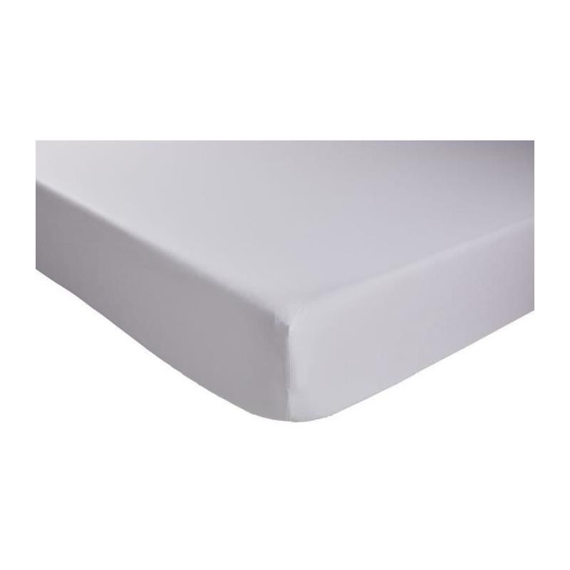 Drap housse DODO 90x190 cm - 100% coton - Blanc