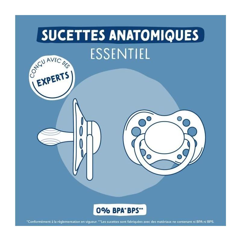 Sucettes anatomiques Dodie A109 EDL - Bleu par Mathilde Cabanas