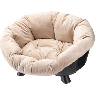 Corbeille FERPLAST SOFA THRONE 4 Noir avec coussin - Confortable et élégant