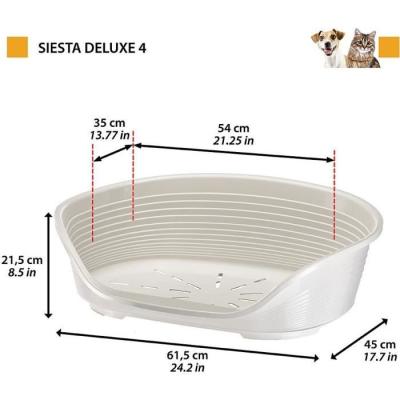 Corbeille pour chien FERPLAST SIESTA DELUXE 4 - Gris clair