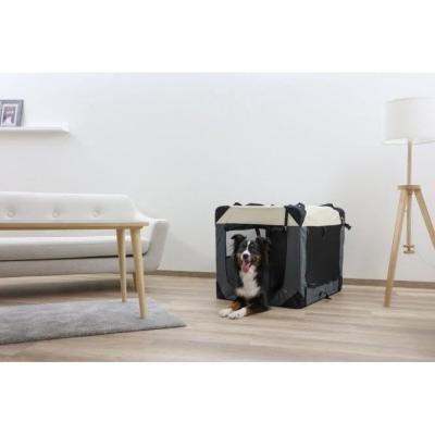 Boîte de transport KERBL JOURNEY - 81 x 58 x 58 cm - Gris / Beige