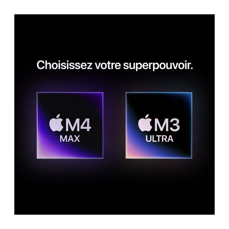 Mac Studio 512Go SSD - 36Go RAM - Puce M4 Max - CPU 32 coeurs - GPU 36 coeurs