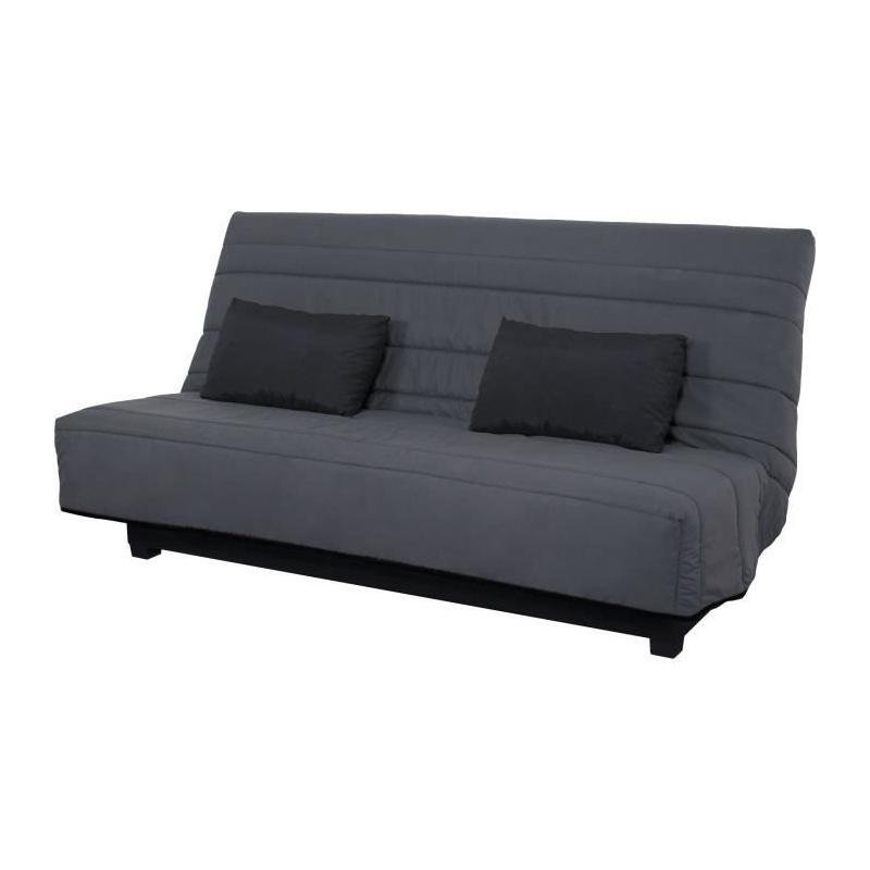 Banquette clic clac 2 places Gris - Confort et élégance