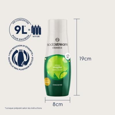 Concentrés SODASTREAM - Lot de 6 Mojito sans alcool - Jusqu'à 54L - 440ml