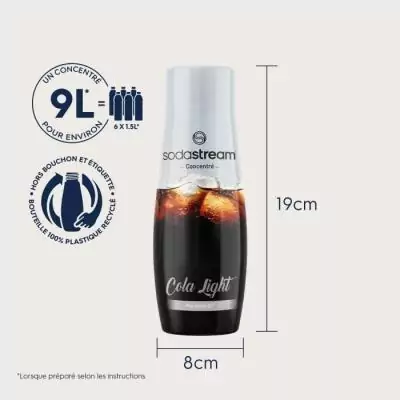 Concentrés SODASTREAM - Lot de 6 Cola Light - Jusqu'à 54L - 440 ml