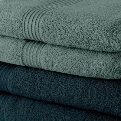 Lot de 10 serviettes de Toilette TODAY 50x90 cm en coton - 5 paon + 5 celadon