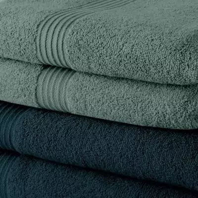 Lot de 10 serviettes de Toilette TODAY 50x90 cm en coton - 5 paon + 5 celadon