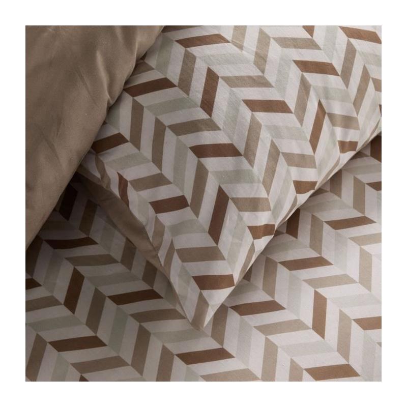Parure de lit TODAY Crazy - Imprimé Graphique - 2 pers. - Beige