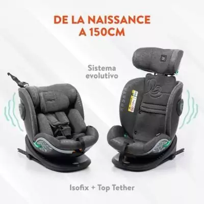 Siège auto pivotant 360° - BABYAUTO XPERTA BLACK LINE - I-Size - ISOFIX - 0-36 kg