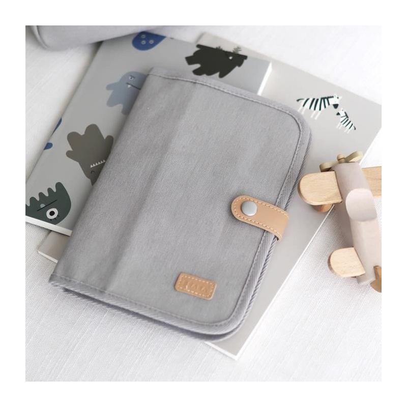 Protège Carnet de Santé BÉABA - Gris Perle