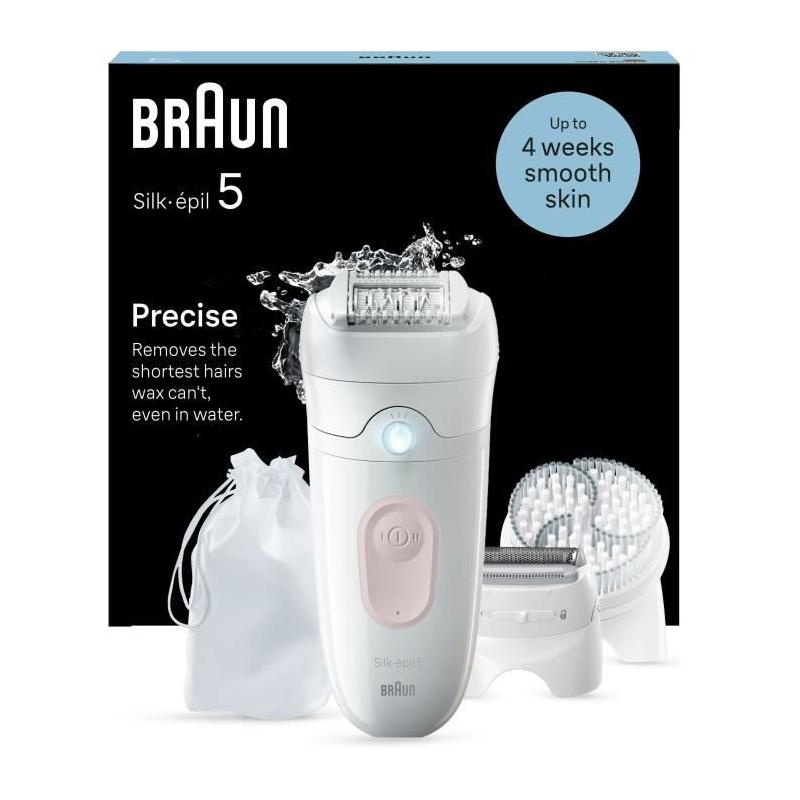 Epilateur électrique Braun Silk Epil 5 SE5-060 ROSE - Performant et compact