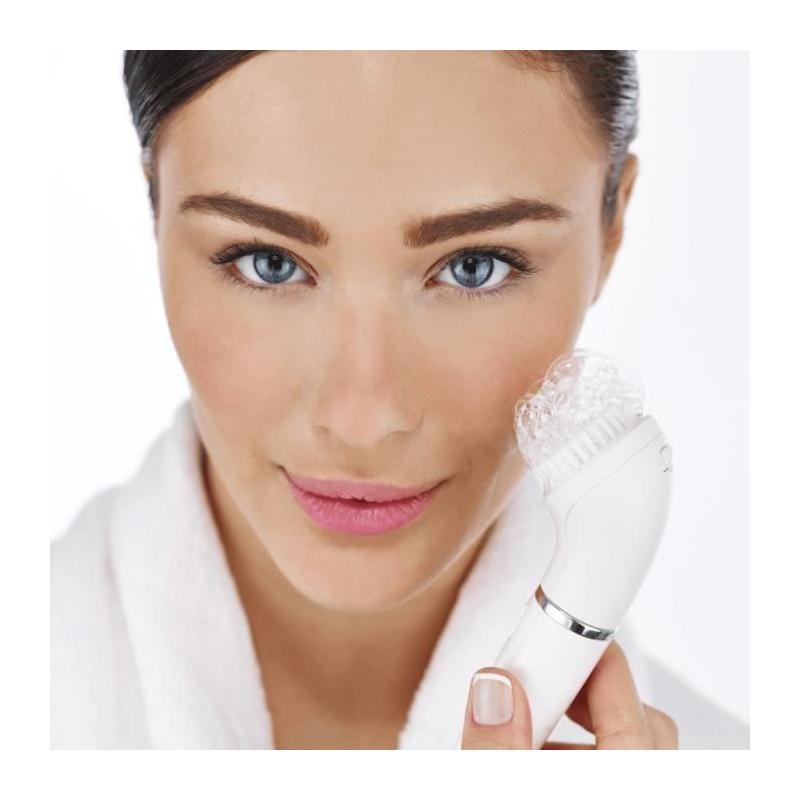 Épilateur électrique et brosse nettoyante visage Braun FaceSpa 810 - Pour une peau douce et impeccable