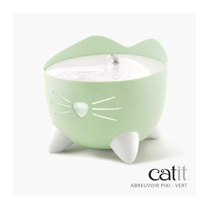 Fontaine à eau automatique pour chat Catit - 2,5 L - Vert