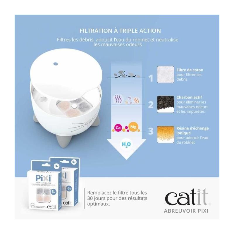 Fontaine à eau automatique pour chat Catit - 2,5 L - Vert