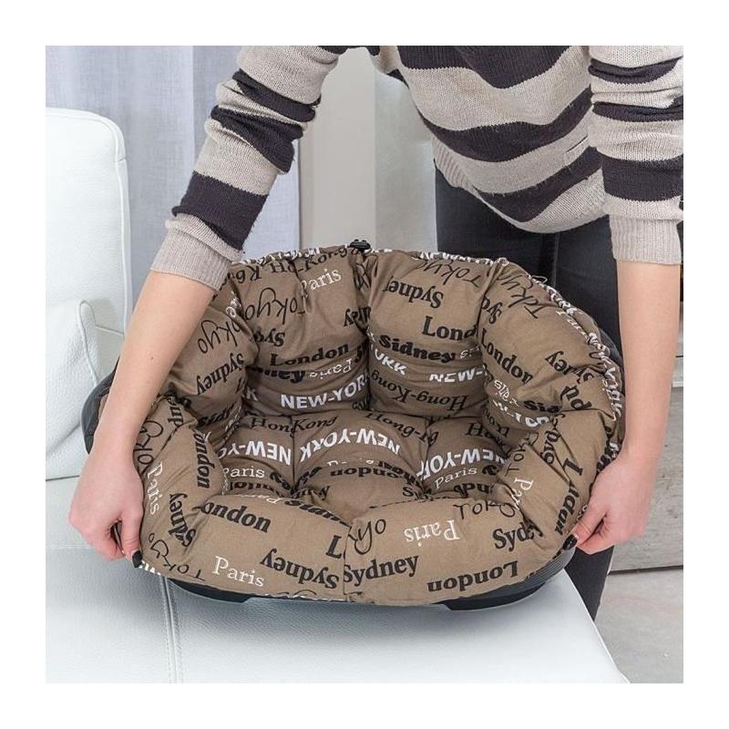 Corbeille FERPLAST SOFA 6 avec coussin motif 2 - Confort et style en un!