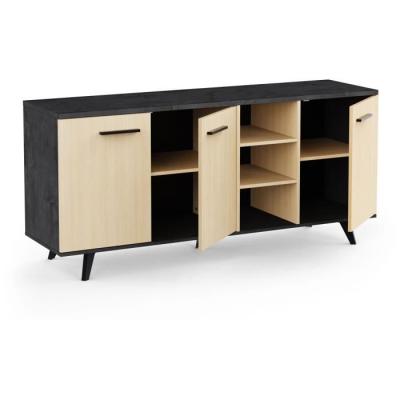 Enfilade Buffet KENT - Chene de fil / Sidewalk - Design Moderne