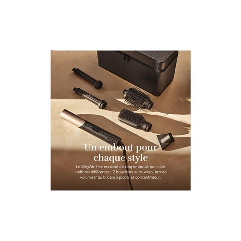 Sèche-cheveux Silk'n Silky Air Flex Noir-Or - 110000 tours/min - 5 accessoires